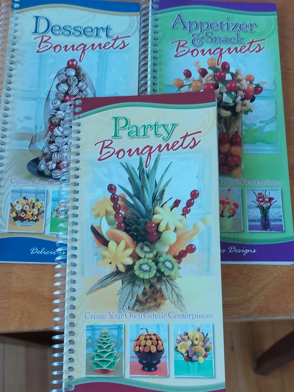 Delicious Designs Edible Bouquets Book Lot of 3 Party Appetizer Dessert